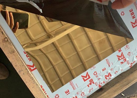 Ein guter Preis. Edelstahlblech-Spiegel-Goldsilber-Endblack mirror 1219mm Breiten-201 Online
