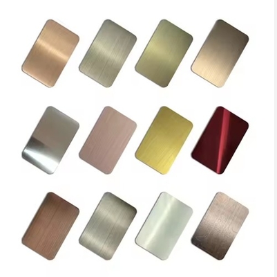 Ein guter Preis. 304 Edelstahl Farbplatte Aisi 2mm Bürste Ss 304 316 Dekorative Haarlinie Edelstahlbleche Online