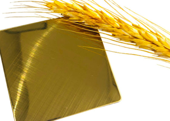 Ein guter Preis. überzogene Edelstahl-Spulen-nicht rostender Kratzer 1.5mm Gold304 beständig Online